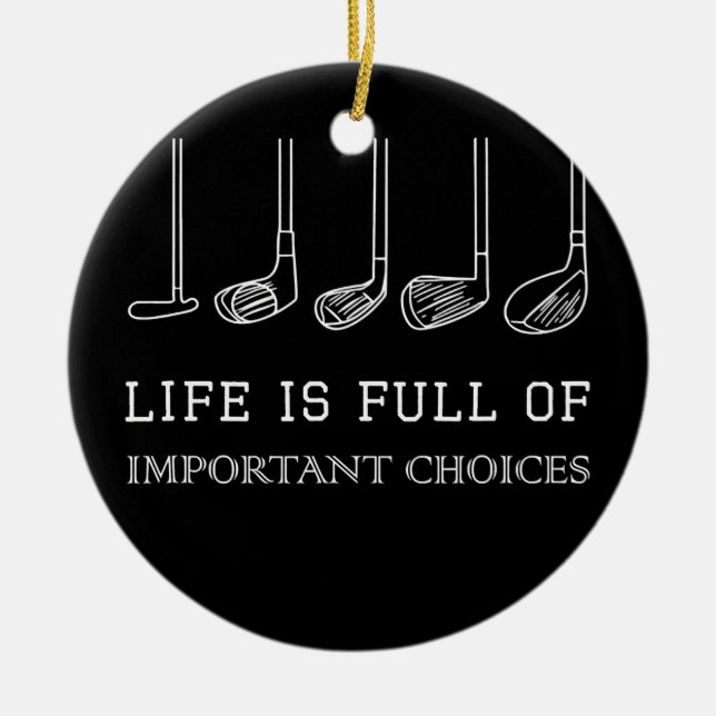 Das sonnige Leben ist voller wichtiger Entscheidun Keramik Ornament (Vorne)