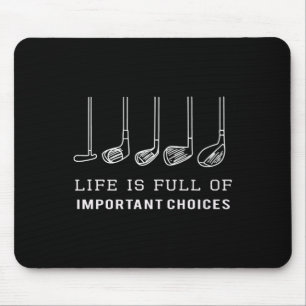 Das sonnige Leben ist voller wichtiger Golfclubs. Mousepad