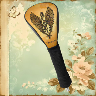 Das Soul der Melodie, ein goldener Stift mit Flüge Golf Headcover