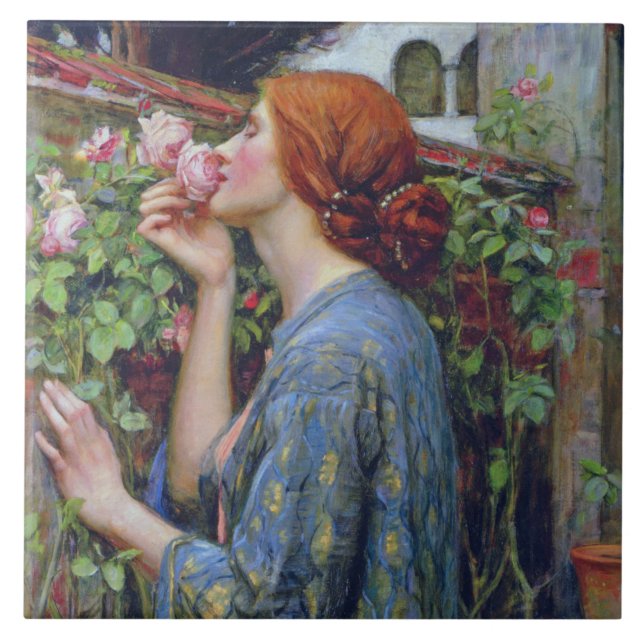 Das Soul der Rose, John William Waterhouse Fliese (Vorderseite)