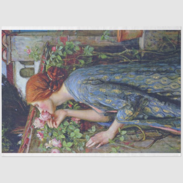 Das Soul der Rose, John William Waterhouse Seidenpapier (Vorderseite)