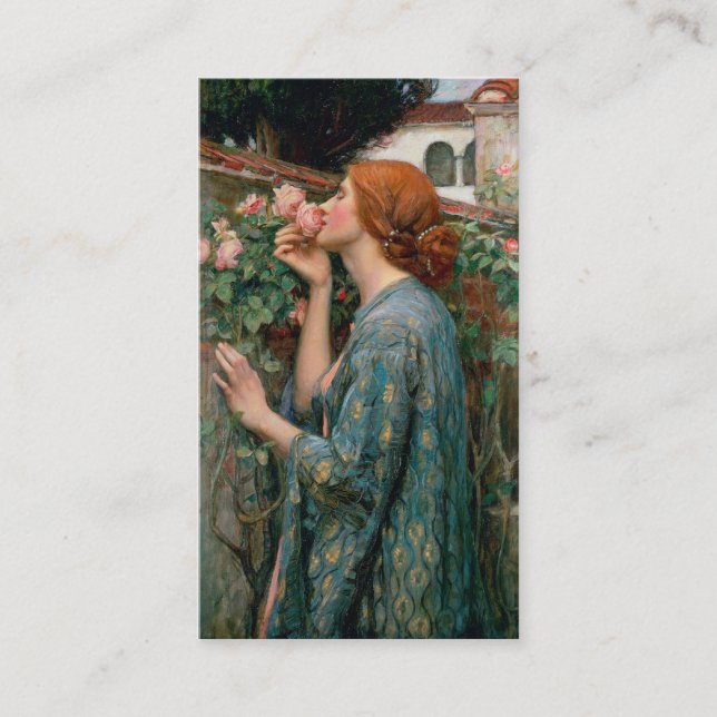 Das Soul der Rose - John William Waterhouse Visitenkarte (Vorderseite)
