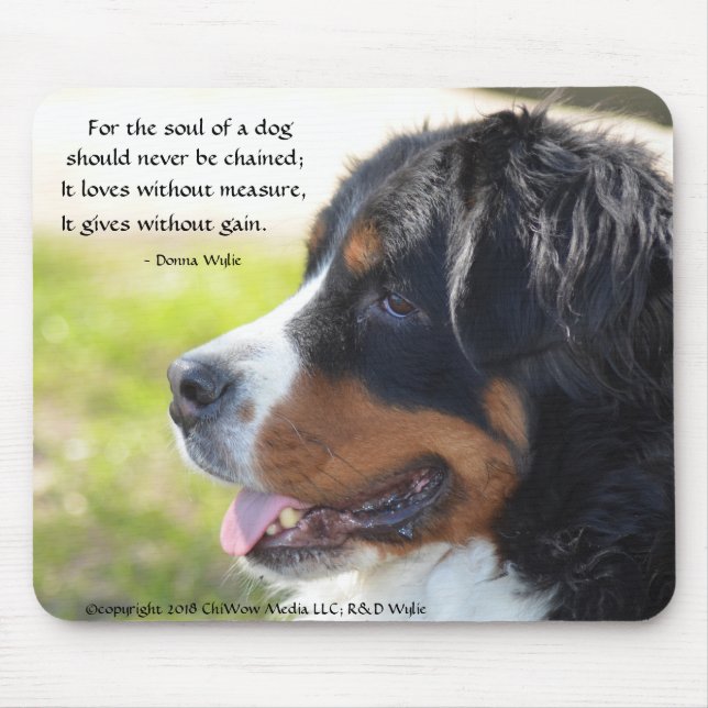 Das Soul eines Hundes - Berner Hund Mousepad (Vorne)