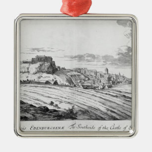 Das Southside des Schlosses von Edinburgh Silbernes Ornament