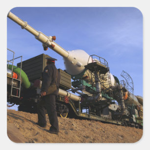 Das Soyuz TMA-13 Raumfahrzeug 3 Quadratischer Aufkleber