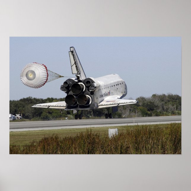 Das Space Shuttle Atlantis entfaltet seinen Drag R Poster (Vorne)