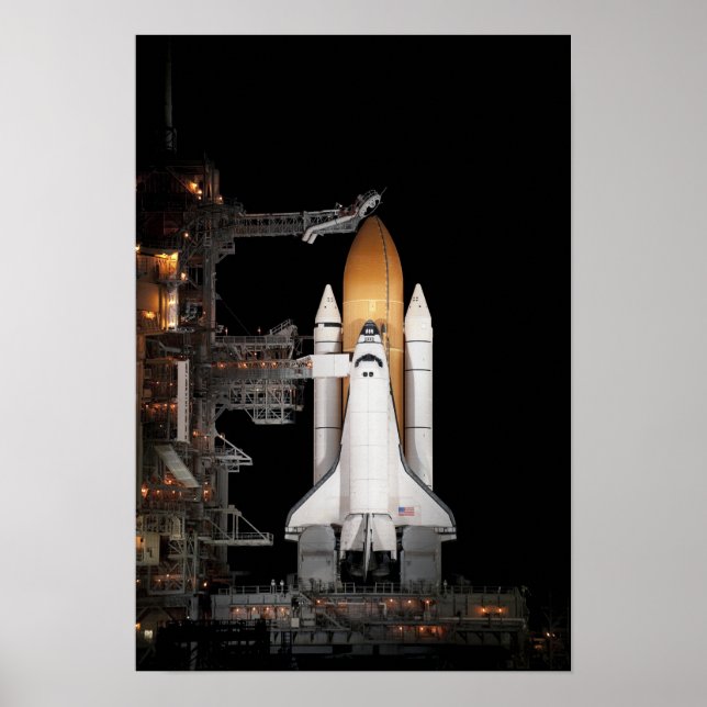 Das Space Shuttle Atlantis steht bereit Poster (Vorne)