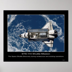 Das Space Shuttle Discovery-Treffen und das Andock Poster