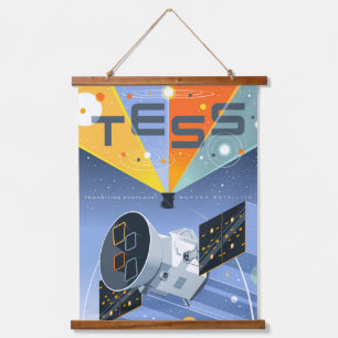 Das Space Telescope Poster. Wandteppich Mit Holzrahmen