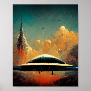 Das Spaceport SciFi Art Poster