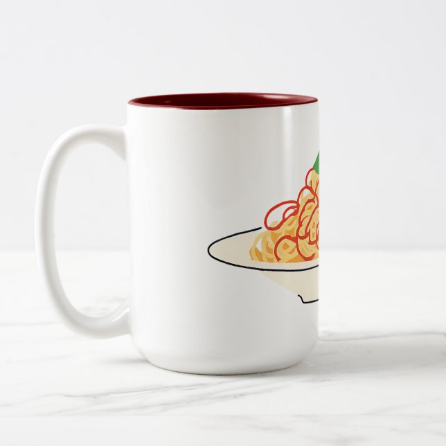 Das Spaghetti Träger Top Zweifarbige Tasse (Links)
