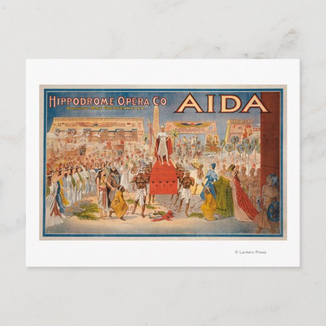 Das spektakuläre Theaterposter von Aida Postkarte (Vorderseite)
