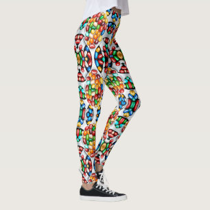Das Spektrum der Süße: Geleebohnen in Technicolor Leggings