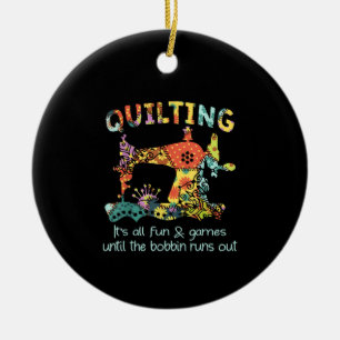 Das Spiel beenden, bis Bobbin ausläuft Keramik Ornament