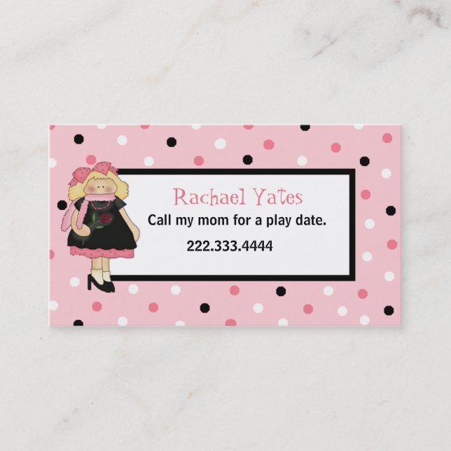 Das Spiel-Datums-Einschließungs-Karte des Telefonnummerkarte (Vorderseite)