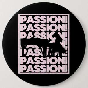 Das Spiel der Pianistin Grand Piano Pink Womens Button