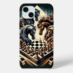 Das Spiel der Ritter – Schach trifft Fantasy iPhone 15 Plus Hülle