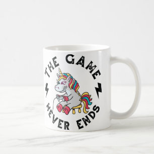 Das Spiel endet nie für Einhörner Kaffeetasse
