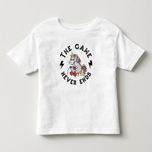 Das Spiel endet nie für Unicorns Kleinkind T-shirt