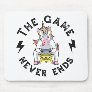 Das Spiel endet nie für Unicorns Mousepad