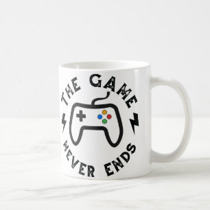 Das Spiel endet nie Kaffeetasse