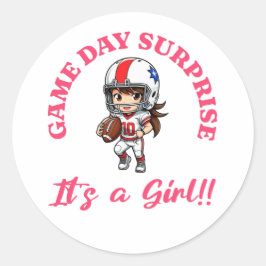 Das Spiel für Fußball liebt das Mädchen Runder Aufkleber