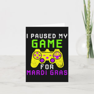 Das Spiel für Mardi Gras Video Game Control unterb Karte