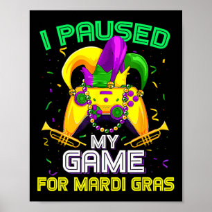 Das Spiel für Mardi Gras Video Game Mardi Gra gest Poster