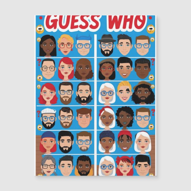 Das Spiel für Teens erraten, Wer ist wer? Magnetkarte (Vorderseite)