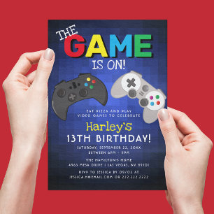 Das Spiel ist eröffnet! Videospiel-Geburtstag Einladung