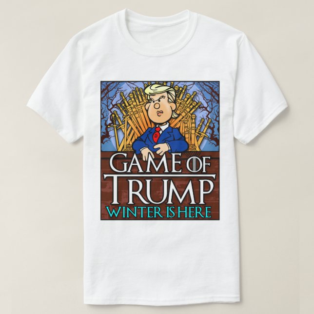 Das Spiel Trumps Winter ist hier T-Shirt (Design vorne)