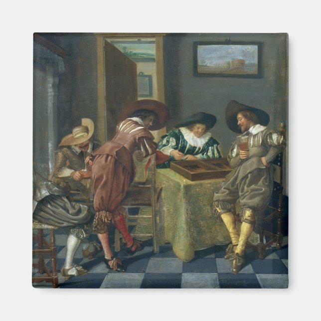 Das Spiel von Backgammon Magnet (Vorne)