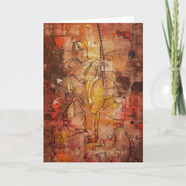 Das Spielen meines Herzens reiht Gruß-Karte auf Karte (Vorderseite)