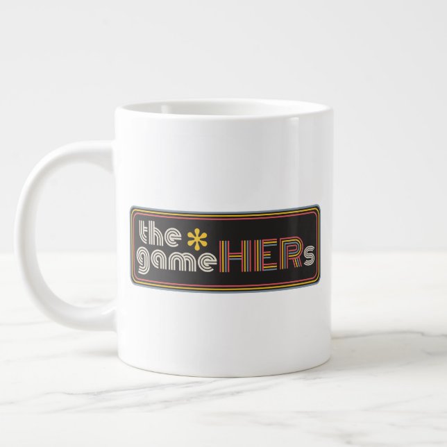 Das*SpielHERs Horizontales Logo Jumbo-Tasse (Links)