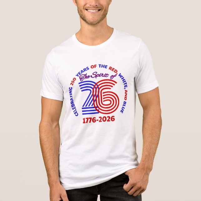 DAS SPIRIT VON 26: 250 JAHRE FEIERN Tri-Blend SHIRT (Vorderseite)