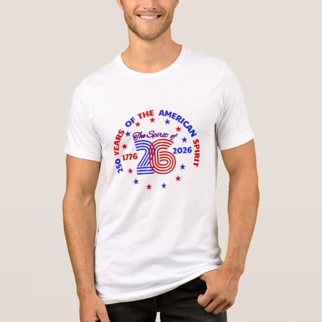 DAS SPIRIT VON 26:250 JAHREN DES AMERIKANISCHEN SP Tri-Blend SHIRT (Vorderseite)
