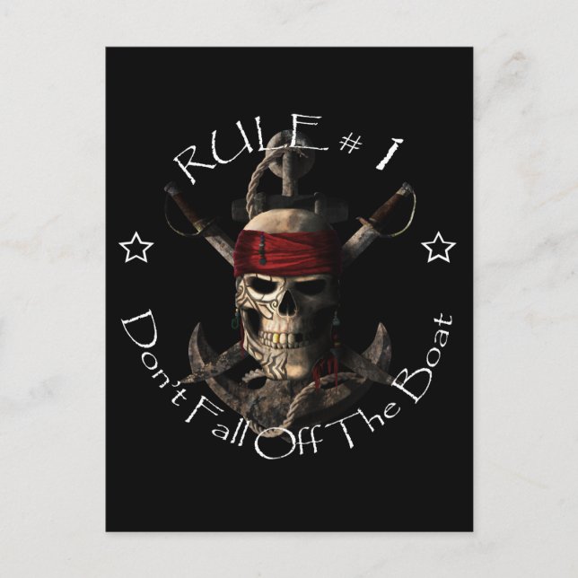 Das Sprichwort der "Funny Pirate" fällt nicht vom  Postkarte (Vorderseite)