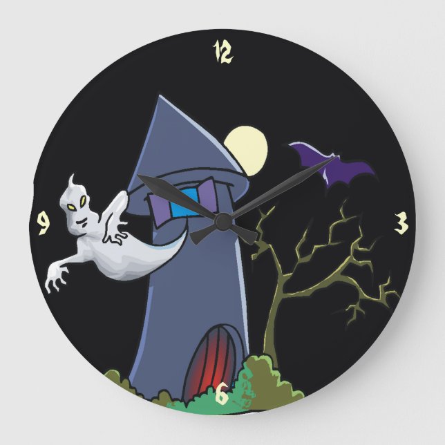 Das Spuk Baumhaus - Große Wanduhr (Vorderseite)