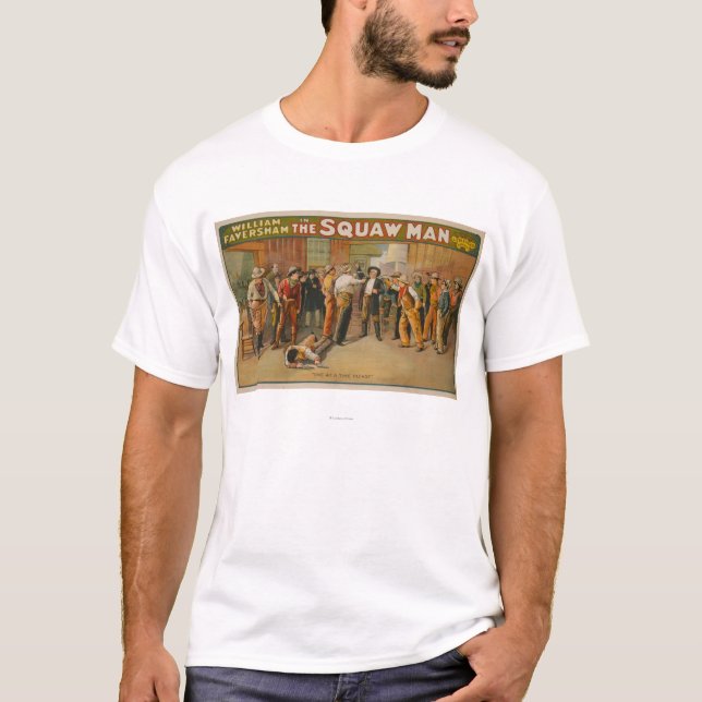 Das squaw-Mann-Western-Drama-Theater-Plakat T-Shirt (Vorderseite)