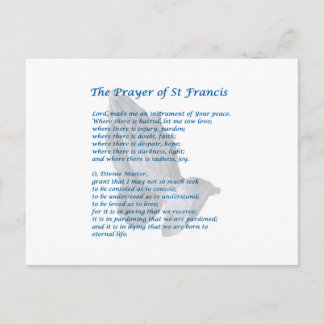 Das St. Francis Gebet Postkarte