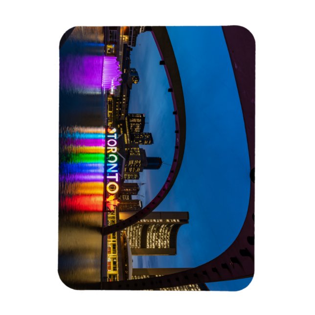 Das Stadtzentrum von Toronto bei Nacht Magnet (Vertikal)