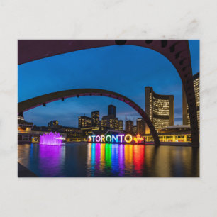 Das Stadtzentrum von Toronto bei Nacht Postkarte
