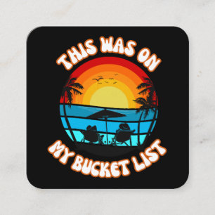 Das stand auf meiner Bucket Liste Quadratische Visitenkarte