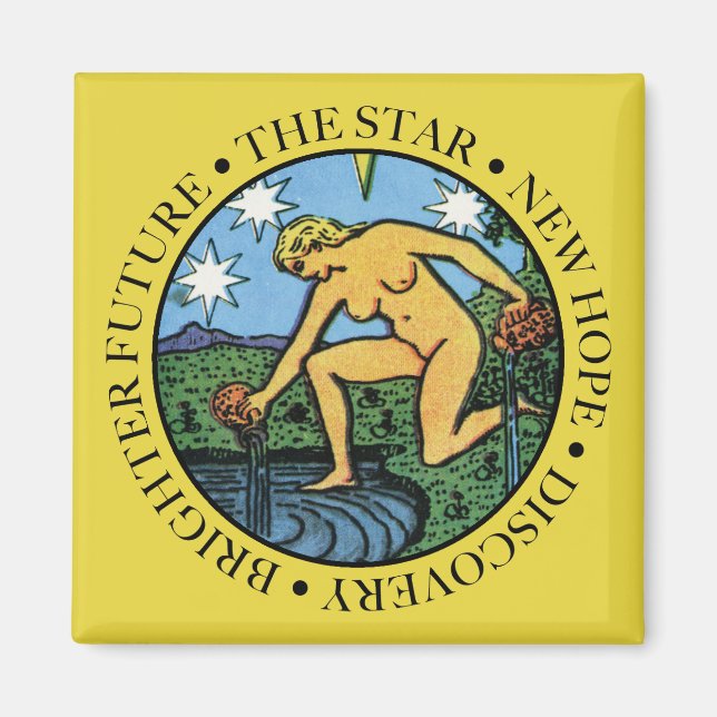 Das Star Magnet mit Text (Vorne)