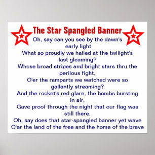 Das Star Spangled Banner Poster