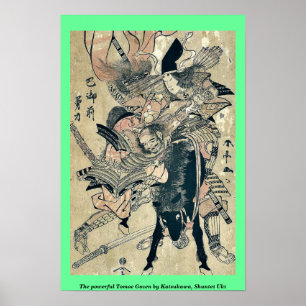 Das starke Tomoe Gozen durch Katsukawa, Shuntei Poster