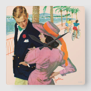 Das Stategy der Liebe Quadratische Wanduhr