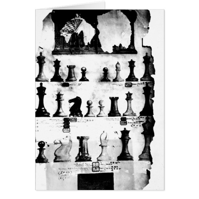 Das Staunton Chessmen Patent Zeichnend (Vorne)