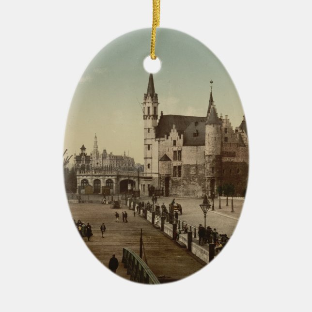 Das Steen, Antwerpen, Belgien Keramik Ornament (Vorne)