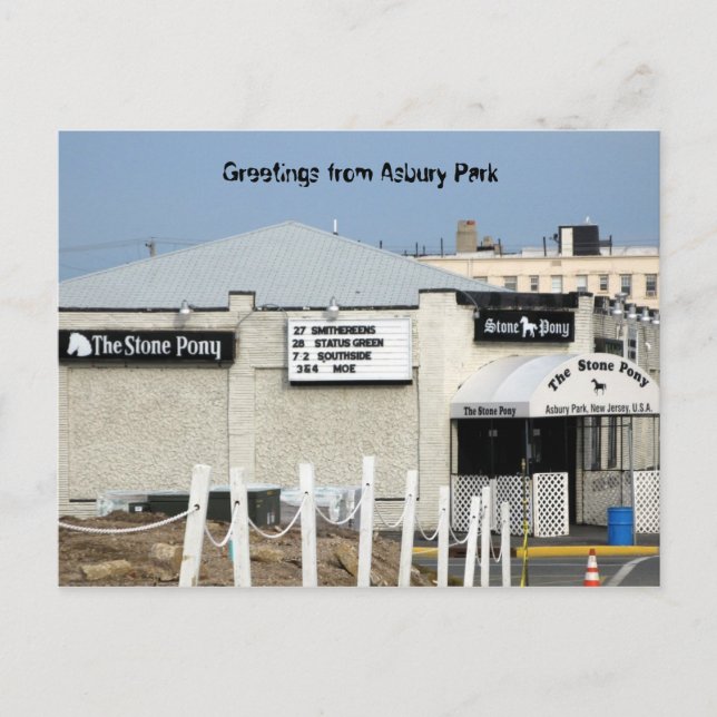 Das Steinpony in Asbury Park NJ Postkarte (Vorderseite)